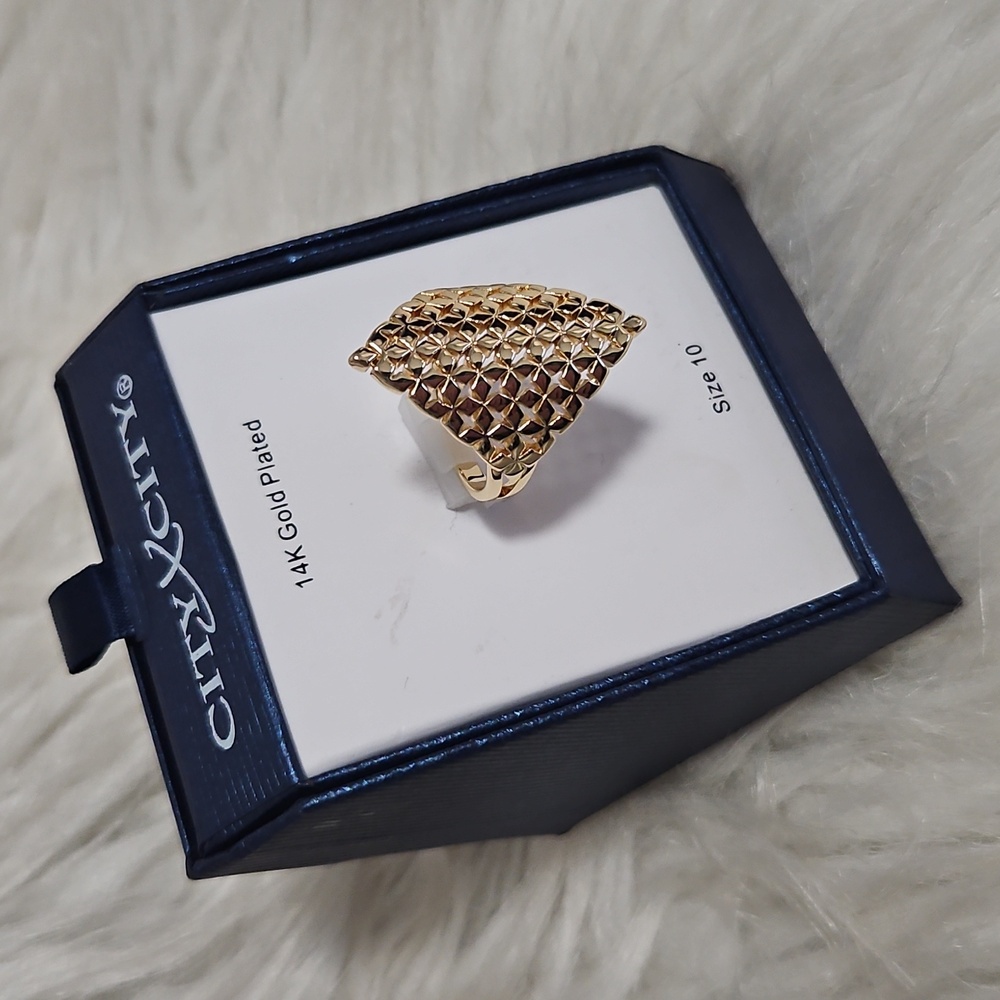City X City 14K Gold Plated Ring Sz. 8 & Sz. 10